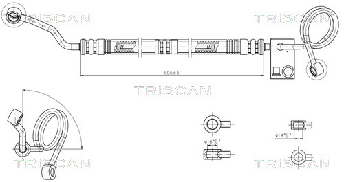 Power Steering Pipe Audi: 851629036 Triscan Hydraulic Hose, steering