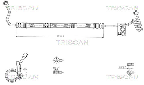 851629048 Triscan Hydraulic Hose, steering