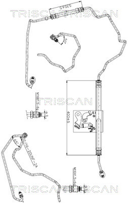 Power Steering Pipe Renault: 851625006 Triscan Hydraulic Hose, steering