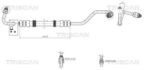 851629044 Triscan Hydraulic Hose, steering