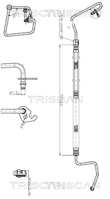 851616030 Triscan Hydraulic Hose, steering