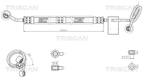 Power Steering Pipe Audi: 851629035 Triscan Hydraulic Hose, steering