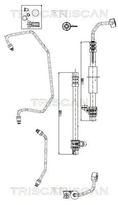 851643001 Triscan Hydraulic Hose, steering