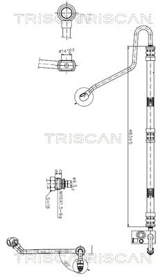 Power Steering Pipe BMW: 851611007 Triscan Hydraulic Hose, steering
