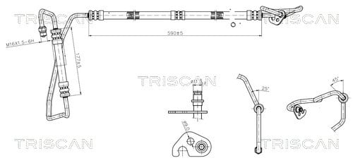 851616014 Triscan Hydraulic Hose, steering
