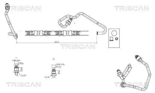 851624002 Triscan Hydraulic Hose, steering