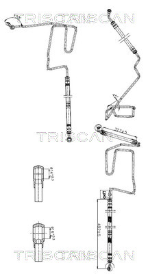 Power Steering Pipe Seat: 851629050 Triscan Hydraulic Hose, steering