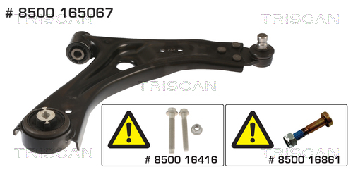 Triscan 8500 165067 Control/Trailing Arm, wheel suspension 8500165067 8500165067 Triscan Control/Trailing Arm, wheel suspension