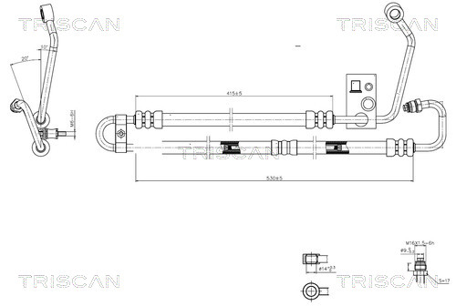 851611004 Triscan Hydraulic Hose, steering