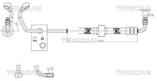 851623008 Triscan Hydraulic Hose, steering
