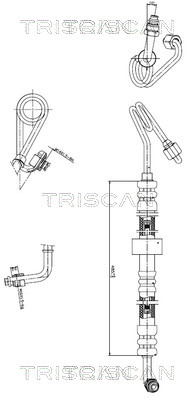 851623007 Triscan Hydraulic Hose, steering