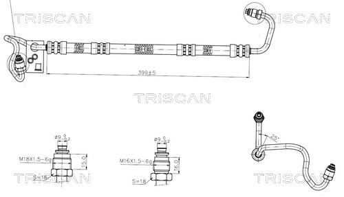 851624005 Triscan Hydraulic Hose, steering