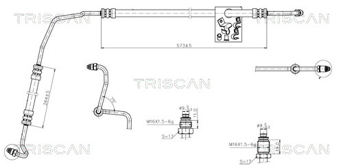 851625005 Triscan Hydraulic Hose, steering