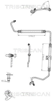 Triscan 8516 16045 Hydraulic Hose, steering 851616045 851616045 Triscan Hydraulic Hose, steering