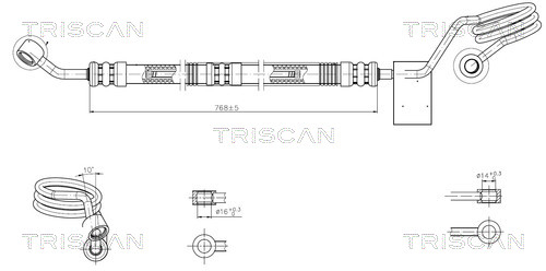 Power Steering Pipe Audi: 851629031 Triscan Hydraulic Hose, steering
