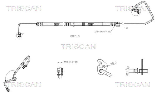 Power Steering Pipe Ford: 851616010 Triscan Hydraulic Hose, steering