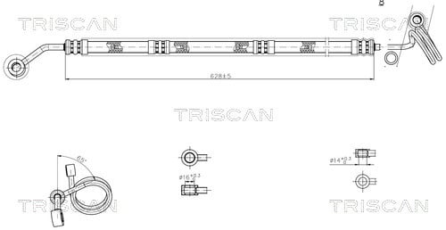 Power Steering Pipe Audi: 851629015 Triscan Hydraulic Hose, steering