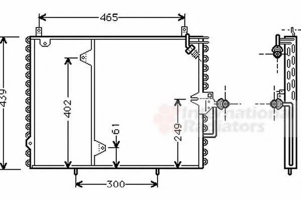 AC Condenser Van Wezel 30005160