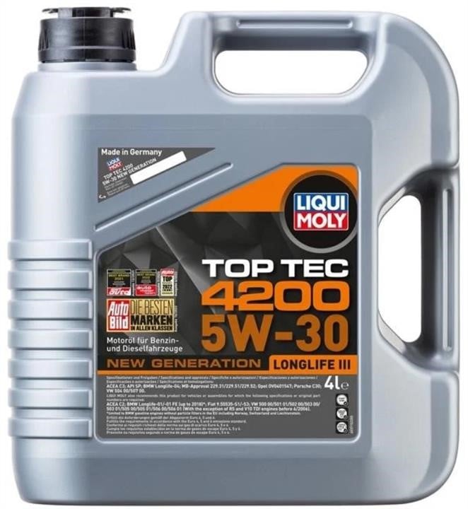 Engine oils Mazda 3: 3715 Liqui Moly Engine oil Liqui Moly Top Tec 4200 5W-30, 4L