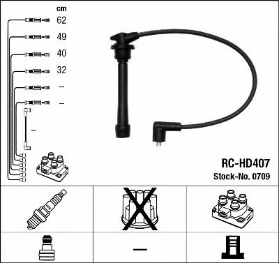 Ignition lead set NGK 0709