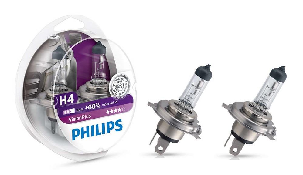 Philips Halogen lamp Philips Visionplus +60% 12V H4 60/55W +60% – price [object Object] PLN