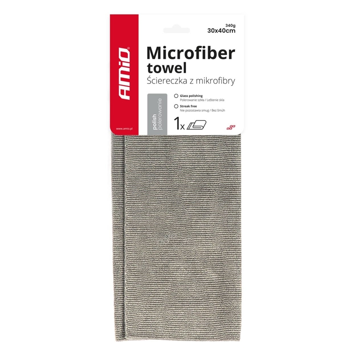 03741 AMiO AMiO microfiber cloth for glass, 30 x 40 cm