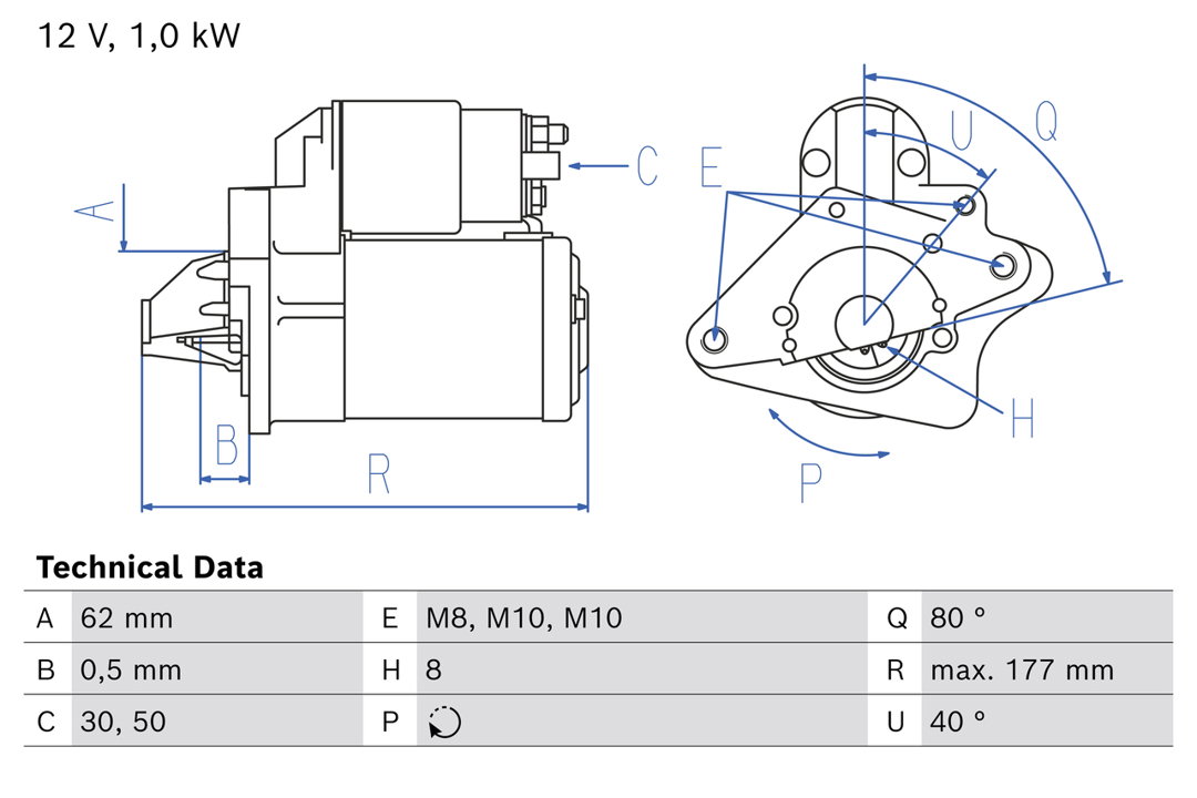 0986028090 Bosch Starter