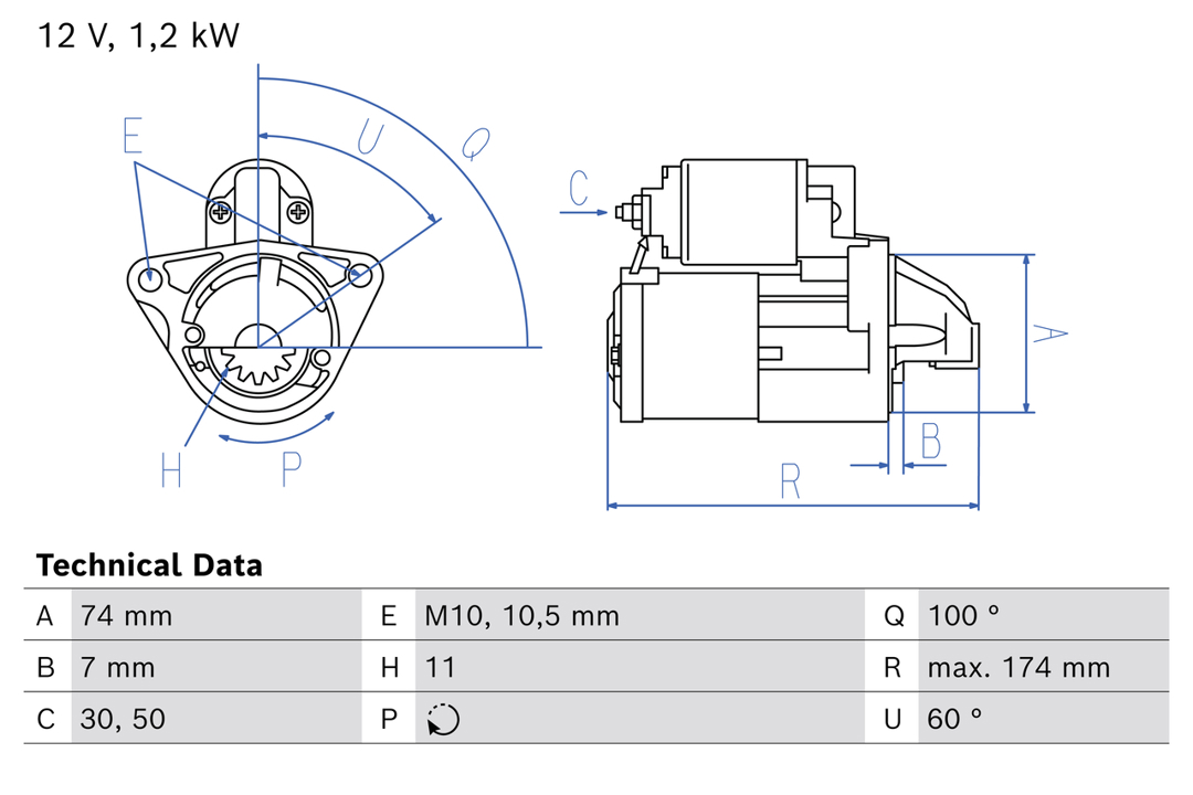 0986029260 Bosch Starter