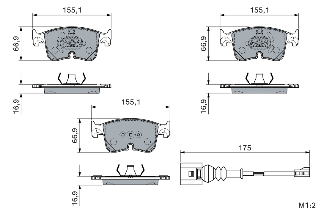 Brake pad Cupra Formentor: 0986460321 Bosch Brake Pad Set, disc brake