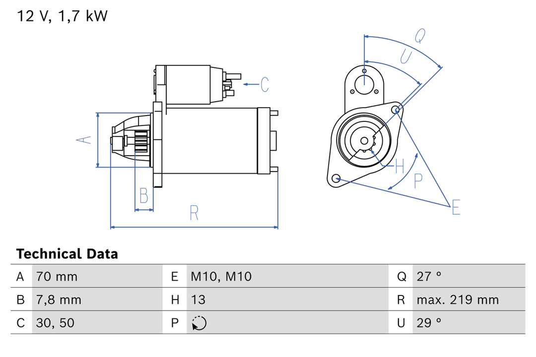 0986026860 Bosch Starter