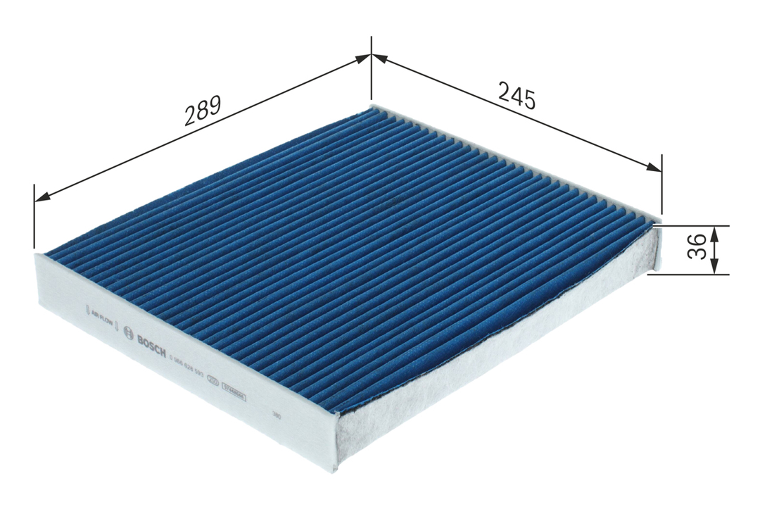 Cabin air filter Polestar Polestar 2: 0986628593 Bosch Filter, cabin air