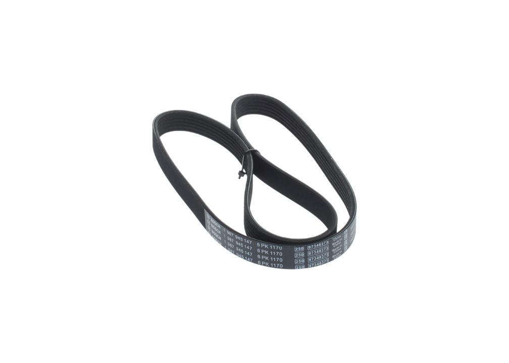 Alternator belt Dacia Duster: 1987945147 Bosch Poly-V belt