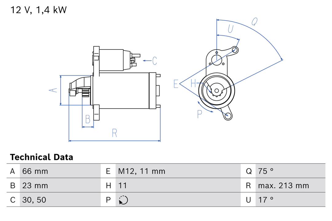 0986027500 Bosch Starter