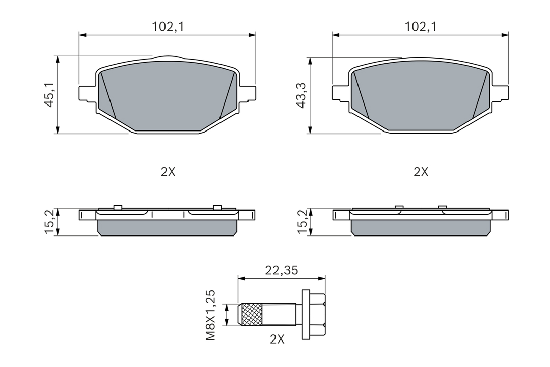 Bosch Brake pad set – price 169 PLN