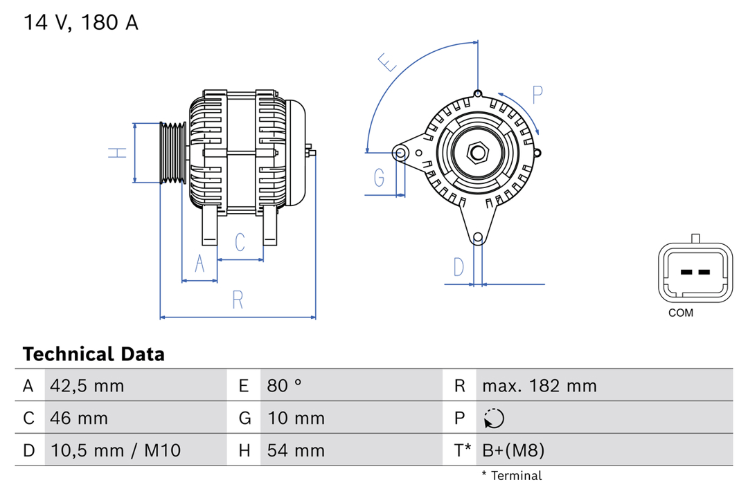0986084650 Bosch Alternator