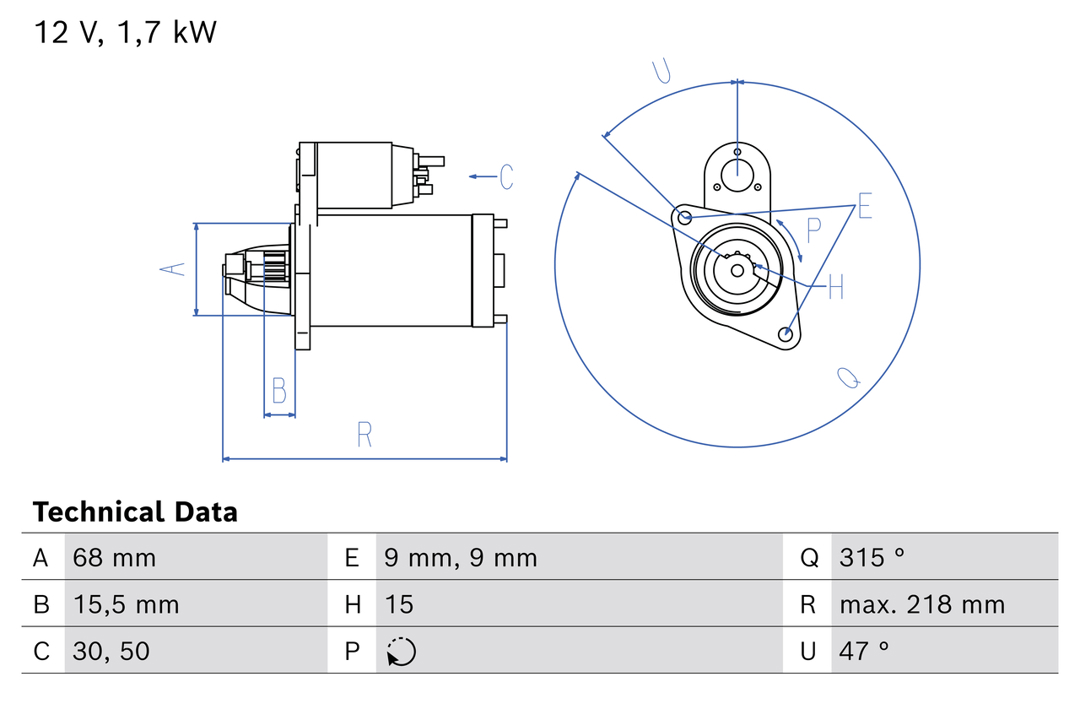 0986027680 Bosch Starter