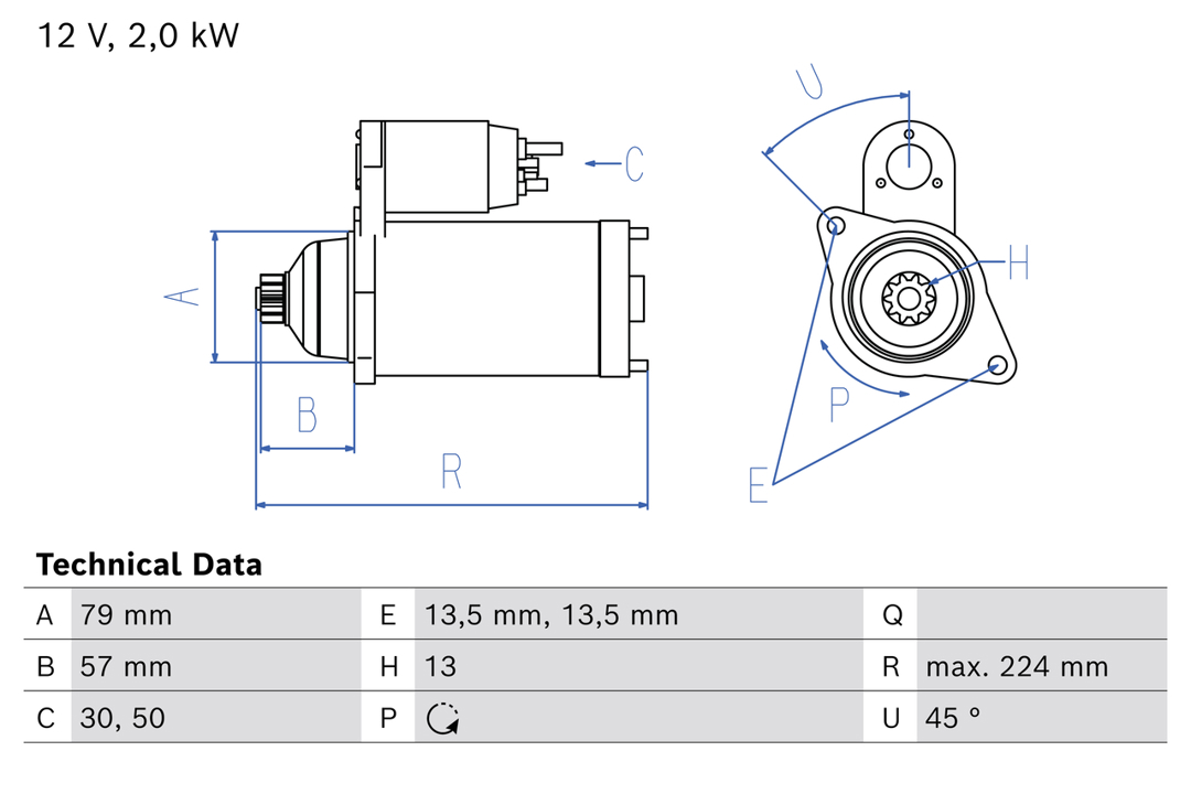0986029240 Bosch Starter