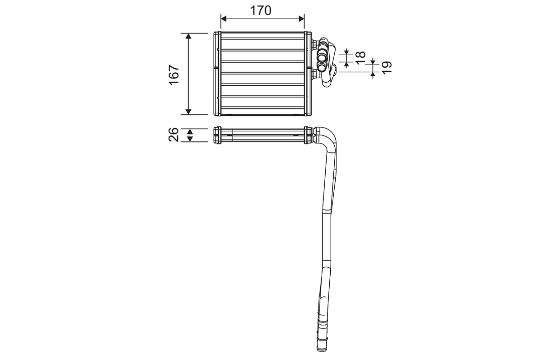 811510 Valeo Heat exchanger, interior heating