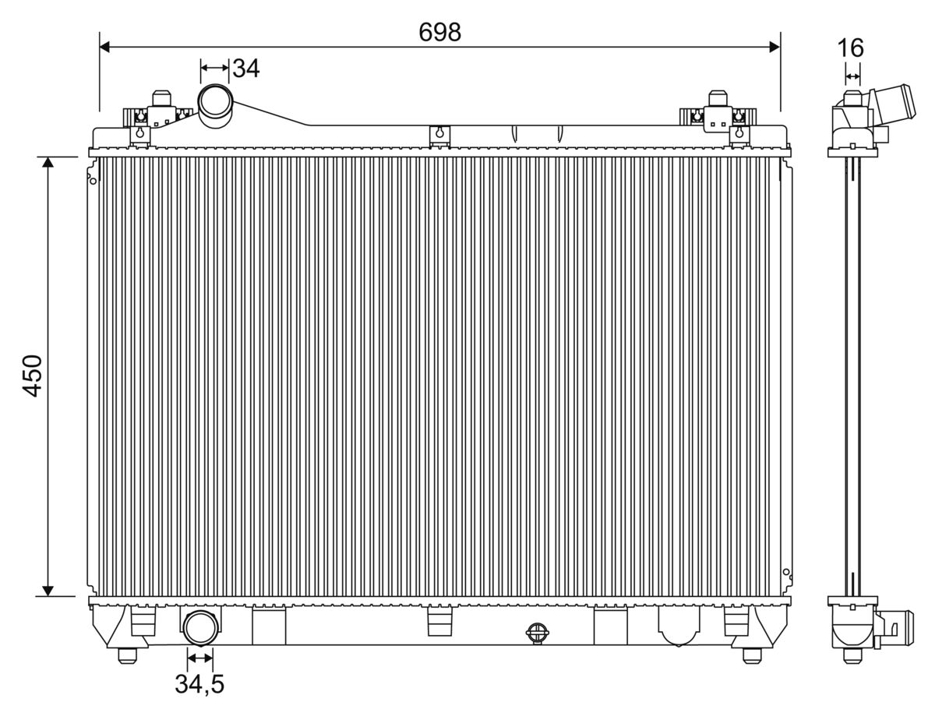 701243 Valeo Engine cooling radiator