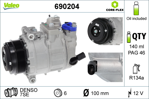 690204 Valeo Compressor, air conditioning
