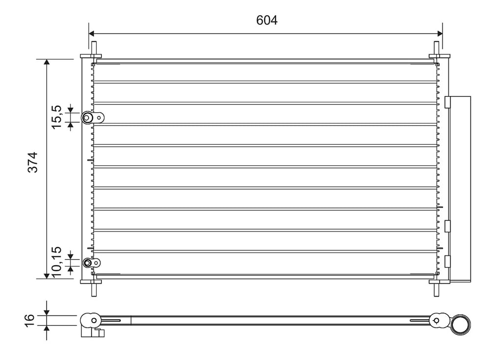 812654 Valeo AC Condenser