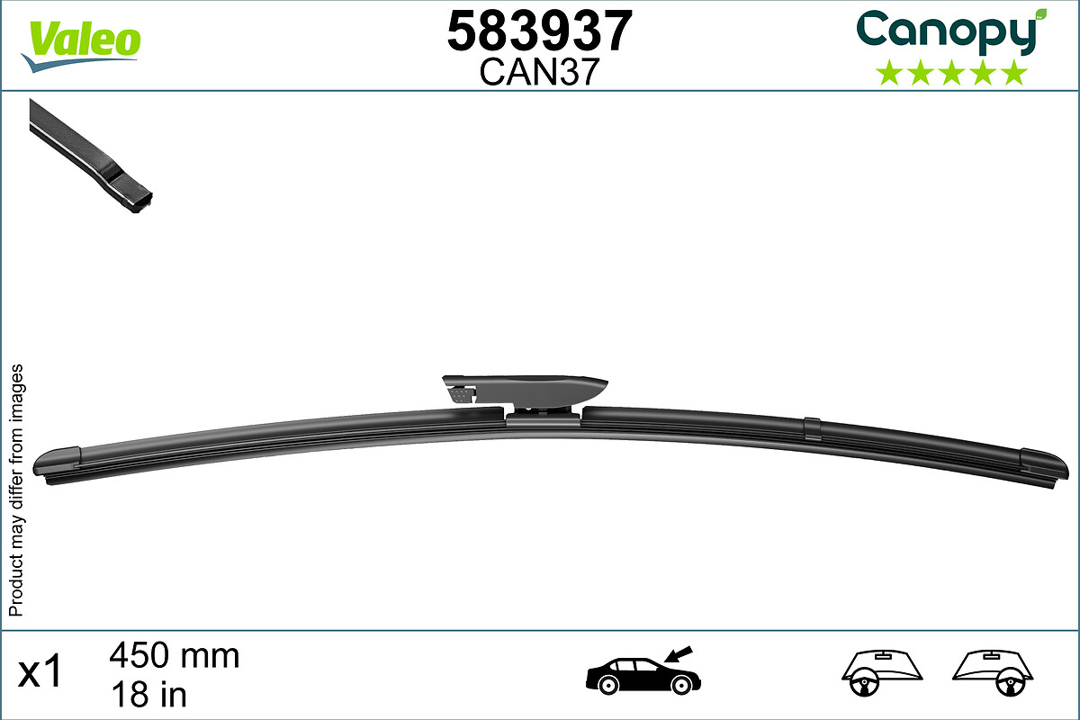 583937 Valeo Rear wiper arm and blade