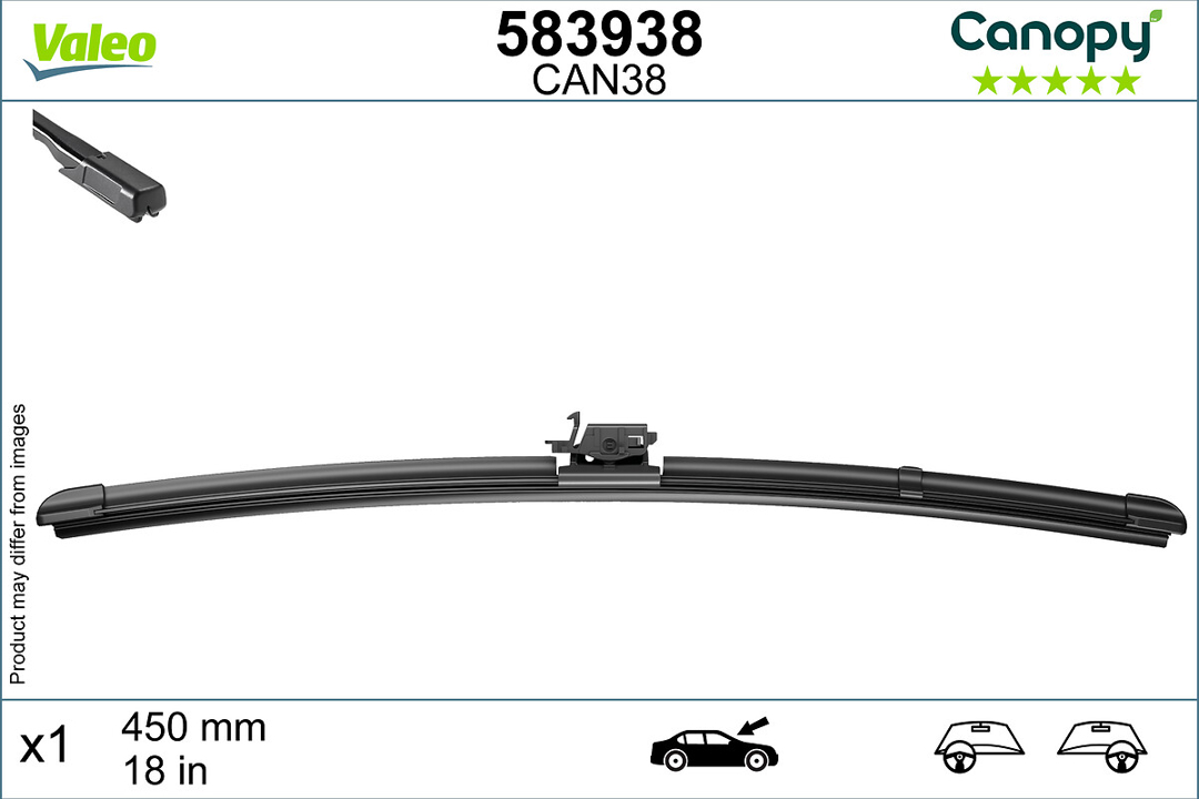 583938 Valeo Rear wiper arm and blade