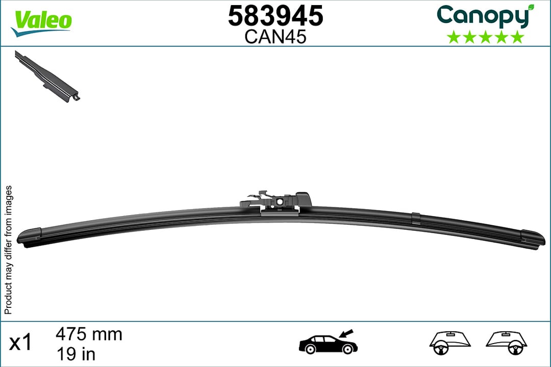 583945 Valeo Rear wiper arm and blade