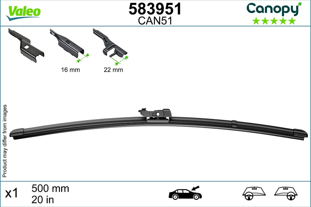 583951 Valeo Rear wiper arm and blade