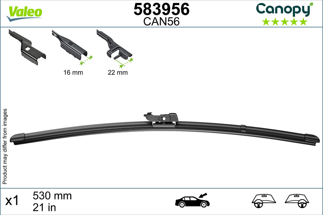 583956 Valeo Rear wiper arm and blade
