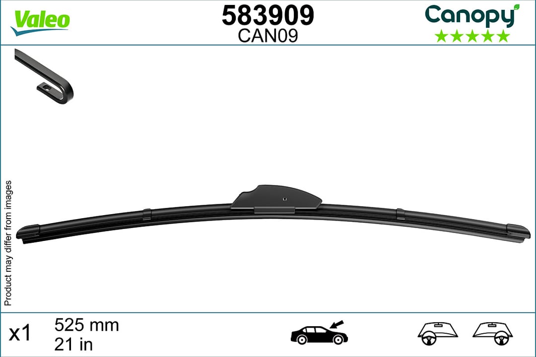 Wiper blade Volvo 760 Kombi: 583909 Valeo Rear wiper arm and blade