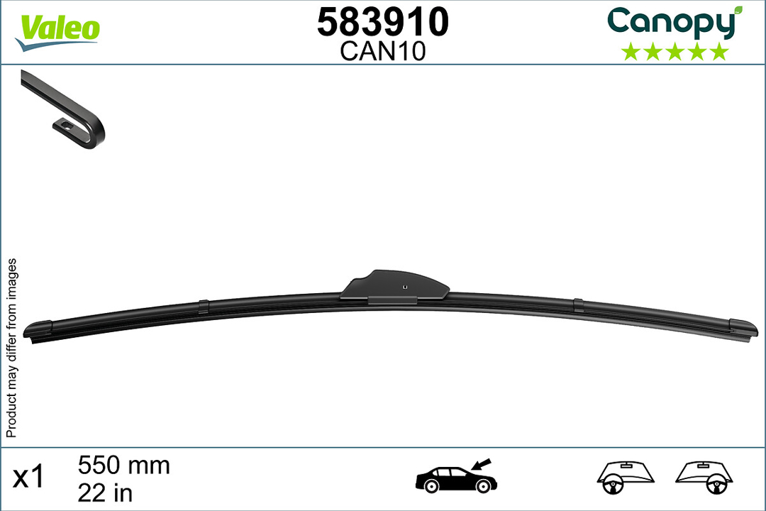 583910 Valeo Rear wiper arm and blade