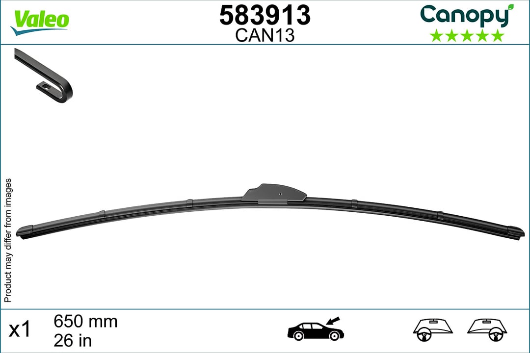 Window wipers Citroen Xsara: 583913 Valeo Rear wiper arm and blade
