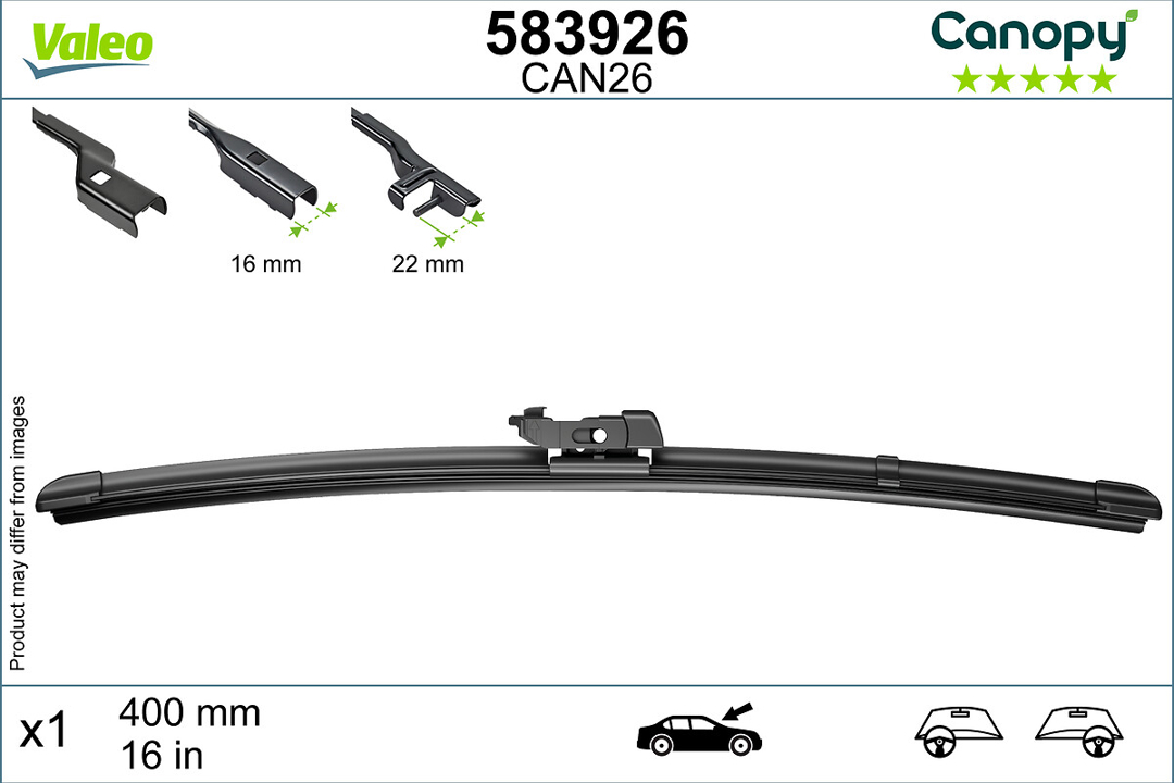 583926 Valeo Rear wiper arm and blade